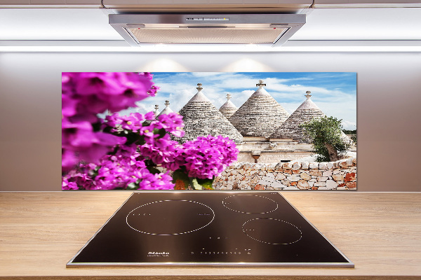 Glasrückwand für die küche Trulli-Häuser