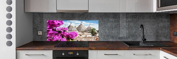 Glasrückwand für die küche Trulli-Häuser