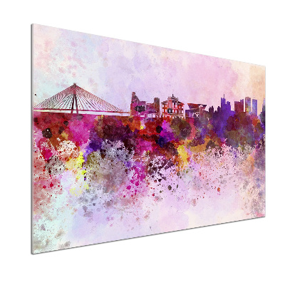 Küchen wandpaneel Buntes Warschau