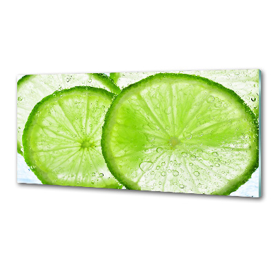 Glasrückwand für die küche Limetten unter Wasser
