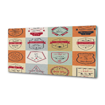 Platte für Küchenrückwand Skateboard-Schilder