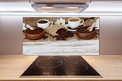 Glasrückwand für die küche Eine Tasse Kaffee