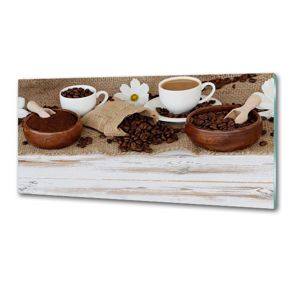 Glasrückwand für die küche Eine Tasse Kaffee