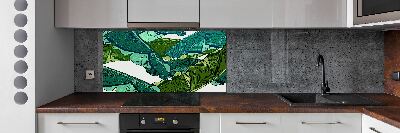 Glasrückwand für die küche Bananenblätter