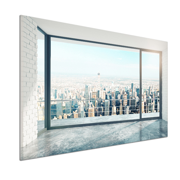 Platte für Küchenrückwand Blick auf die Stadt