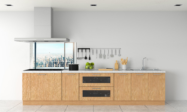 Platte für Küchenrückwand Blick auf die Stadt