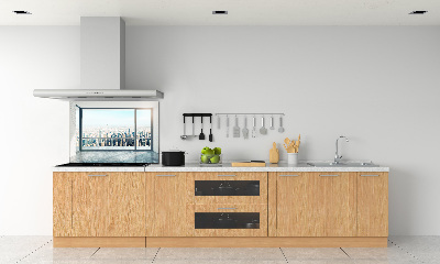 Platte für Küchenrückwand Blick auf die Stadt