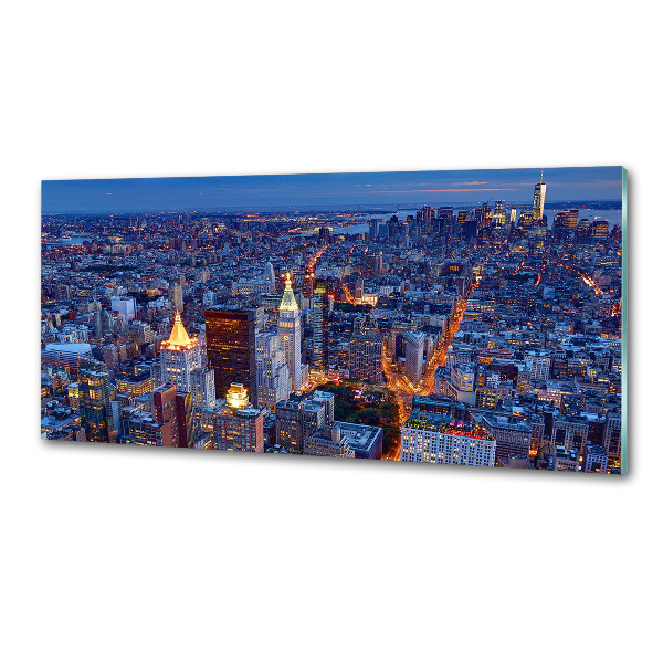 Küchen wandpaneel Manhattan bei Nacht