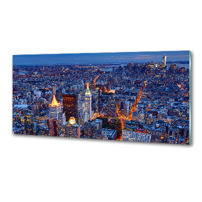 Küchen wandpaneel Manhattan bei Nacht