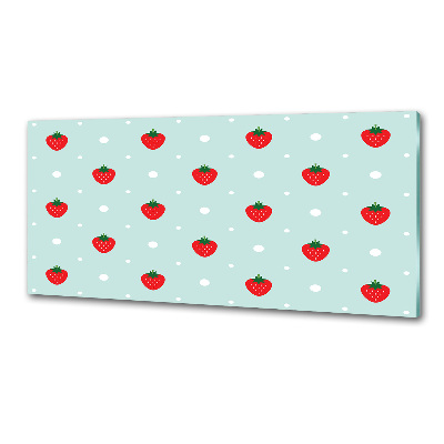 Küchen wandpaneel Erdbeersymbole