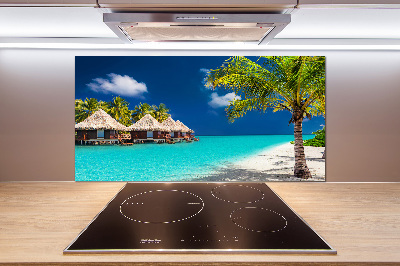 Glasrückwand für die küche Bungalows auf den Malediven