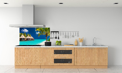 Glasrückwand für die küche Bungalows auf den Malediven