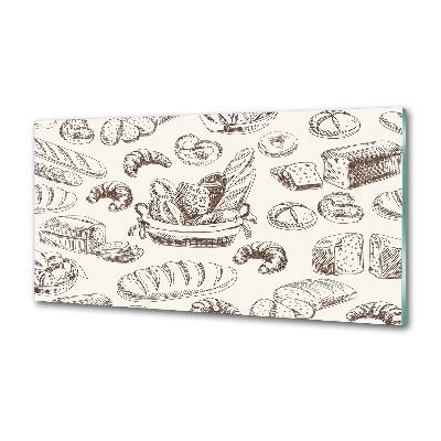 Glasrückwand für die küche Brot