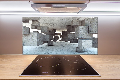 Platte für Küchenrückwand Würfel aus Beton