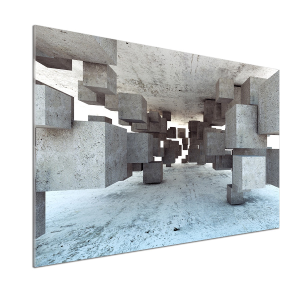 Platte für Küchenrückwand Würfel aus Beton