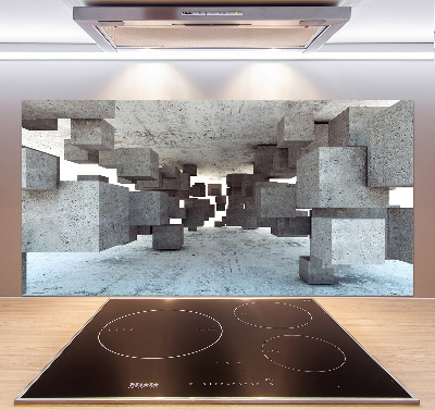 Platte für Küchenrückwand Würfel aus Beton