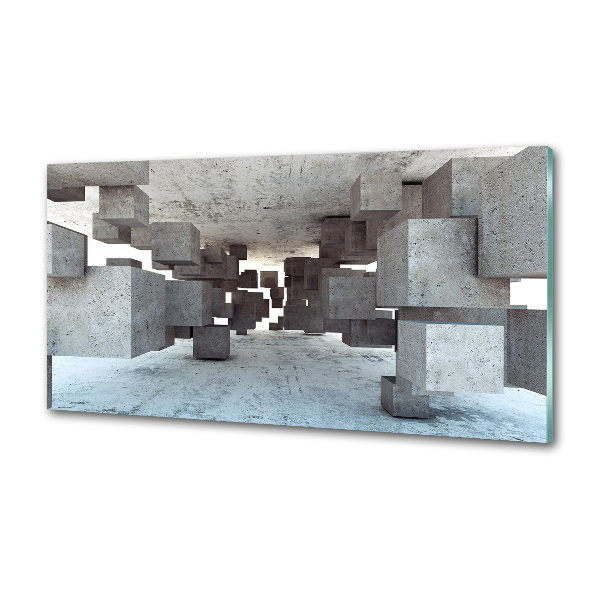 Platte für Küchenrückwand Würfel aus Beton