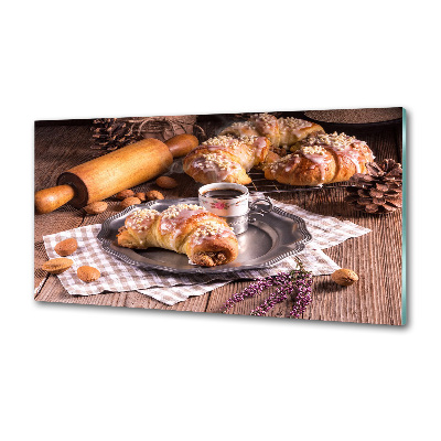 Glasrückwand für die küche Croissants