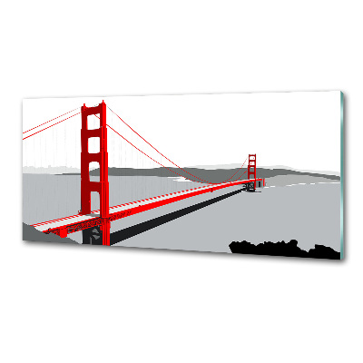 Glasrückwand für die küche San Francisco Brücke