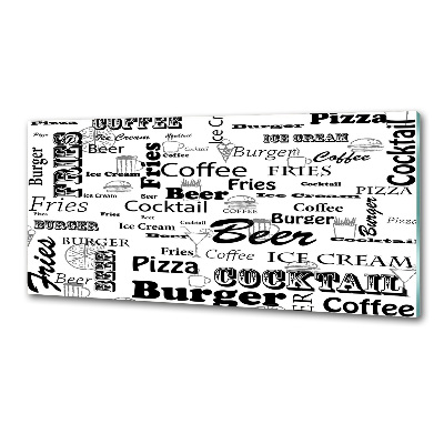 Glasrückwand für die küche Speisekarte