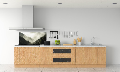 Platte für Küchenrückwand Nebel über dem Wald