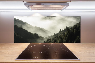 Platte für Küchenrückwand Nebel über dem Wald