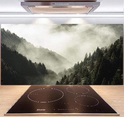 Platte für Küchenrückwand Nebel über dem Wald