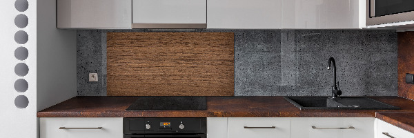 Glasrückwand für die küche Holzhintergrund