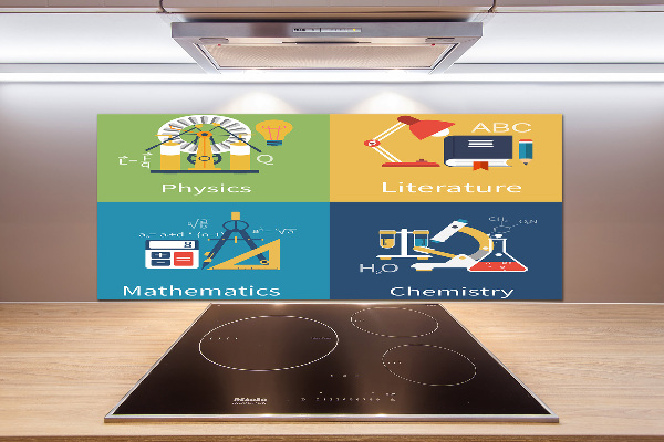 Platte für Küchenrückwand Schulfächer