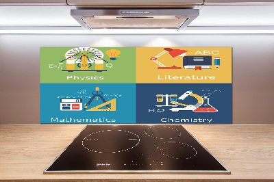 Platte für Küchenrückwand Schulfächer