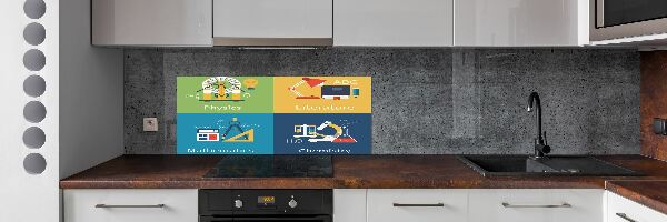 Platte für Küchenrückwand Schulfächer