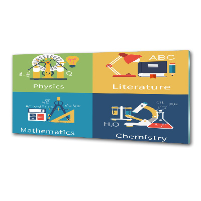 Platte für Küchenrückwand Schulfächer