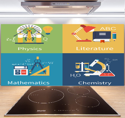 Platte für Küchenrückwand Schulfächer