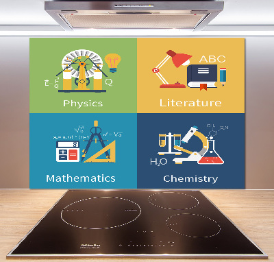 Platte für Küchenrückwand Schulfächer