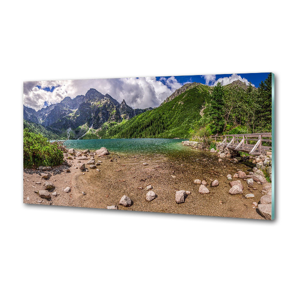 Küchen wandpaneel See in den Bergen