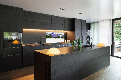 Platte für Küchenrückwand Blaue Blumen