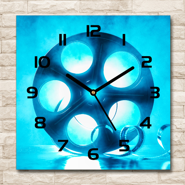 Wanduhr modern quadratisch Filmrolle