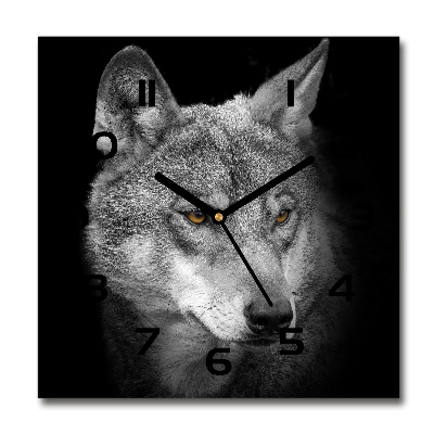 Wanduhr quadratisch Wolf