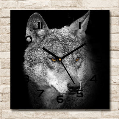 Wanduhr quadratisch Wolf