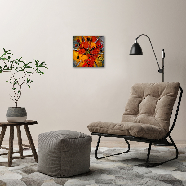 Wanduhr modern quadratisch Gewürze