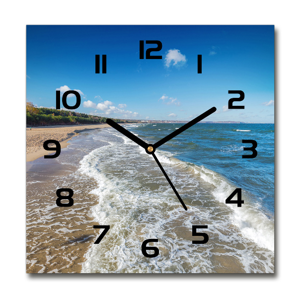 Wanduhr modern quadratisch Ostsee