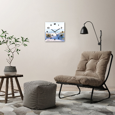 Wanduhr modern quadratisch Küstendünen