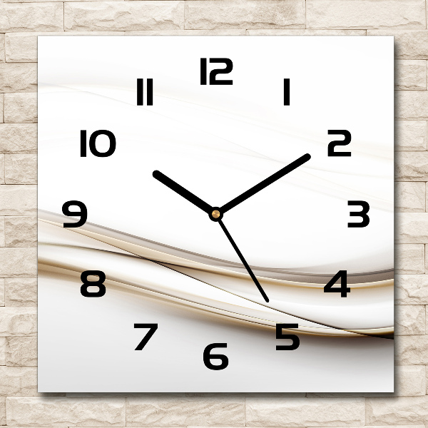 Wanduhr modern quadratisch Abstrakte Wellen