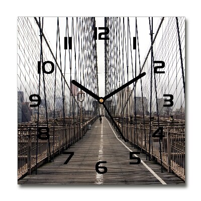 Wanduhr quadratisch Brooklyn Bridge