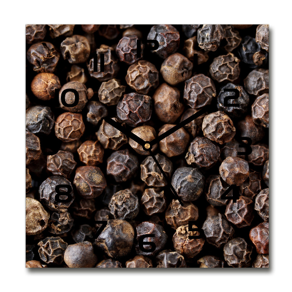 Wanduhr quadratisch Pfefferkörner