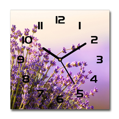 Wanduhr quadratisch Lavendel