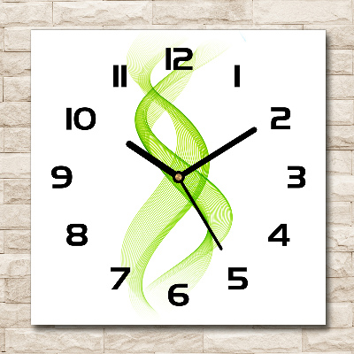 Wanduhr quadratisch Bunte Wellen