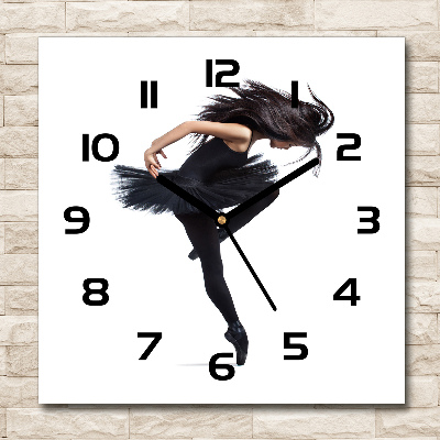 Wanduhr quadratisch Ballerina