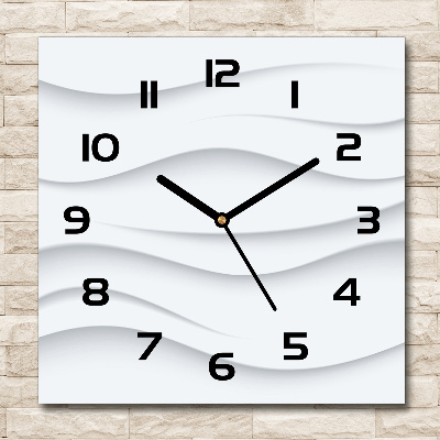 Wanduhr quadratisch Abstrakte Wellen