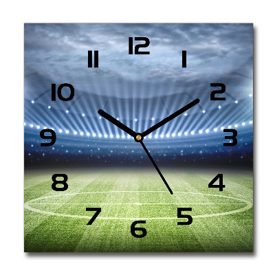 Wanduhr modern quadratisch Stadion
